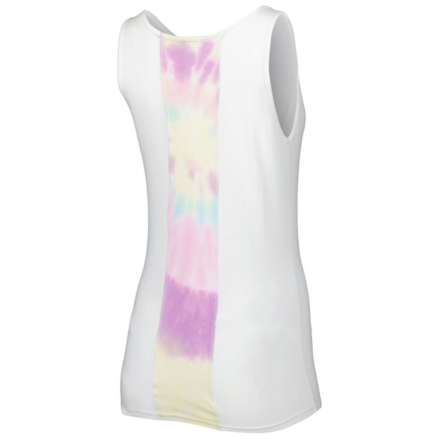 Débardeur tie-dye blanc Los Angeles Dodgers Refried Apparel pour femme