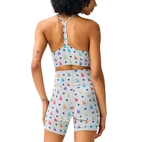 Women's Terez Gray Los Angeles Dodgers TLC Rainbow Shorts