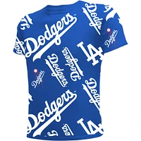 Youth Stitches Royal Los Angeles Dodgers Allover Team T-Shirt
