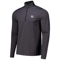 Men's Greyson Clothiers Heather Black Los Angeles Golf Club Guide Sport Performance Quarter-Zip Pullover