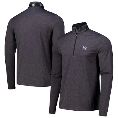 Greyson Clothiers Heather Black Los Angeles Golf Club Guide Sport Performance Pull à quart de zip pour hommes