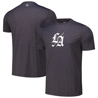 T-shirt Greyson Clothiers pour hommes, noir chiné, Los Angeles Golf Club Guide Sport Performance