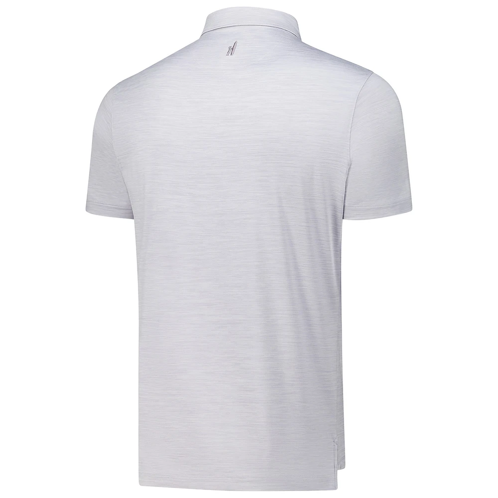 Men's johnnie-O Gray Los Angeles Golf Club Huron Solid Featherweight Performance Polo