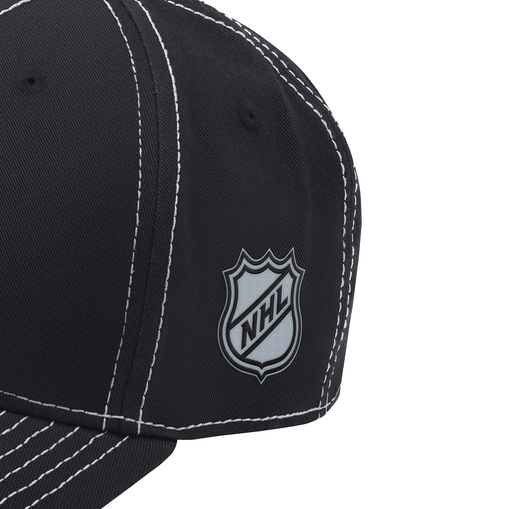 Men's Starter  Black Los Angeles Kings Sphere II Curved Starfit Adjustable Hat