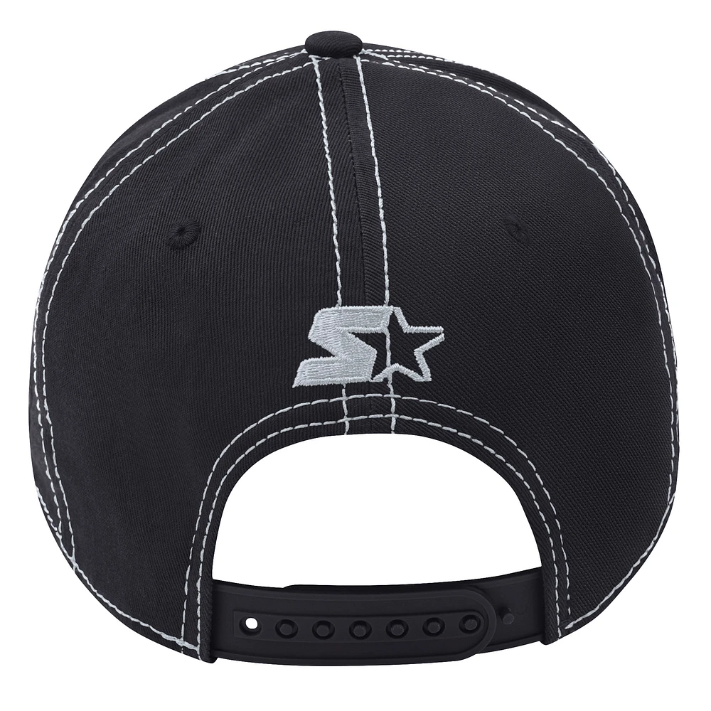 Men's Starter  Black Los Angeles Kings Sphere II Curved Starfit Adjustable Hat