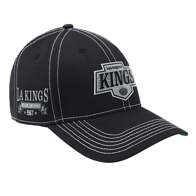 Men's Starter  Black Los Angeles Kings Sphere II Curved Starfit Adjustable Hat