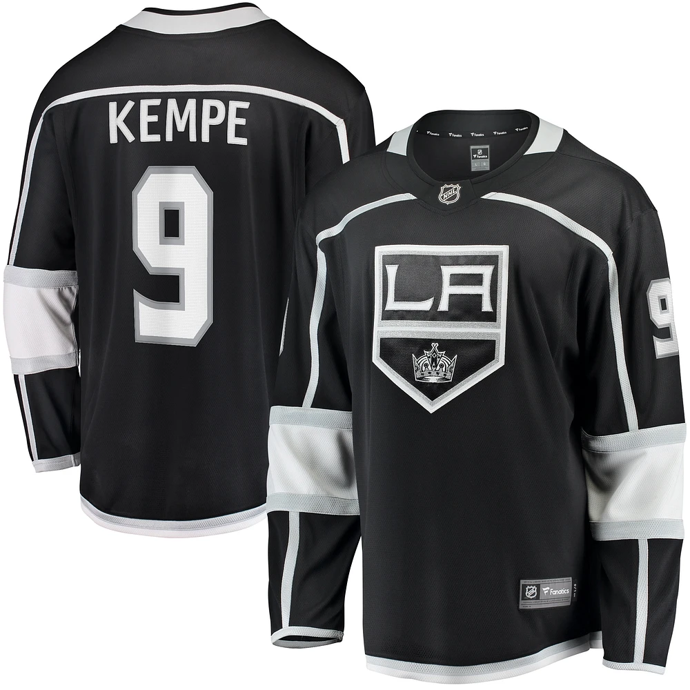 Fanatics pour hommes Adrian Kempe noir Los Angeles Kings Home Premier Breakaway Player Maillot
