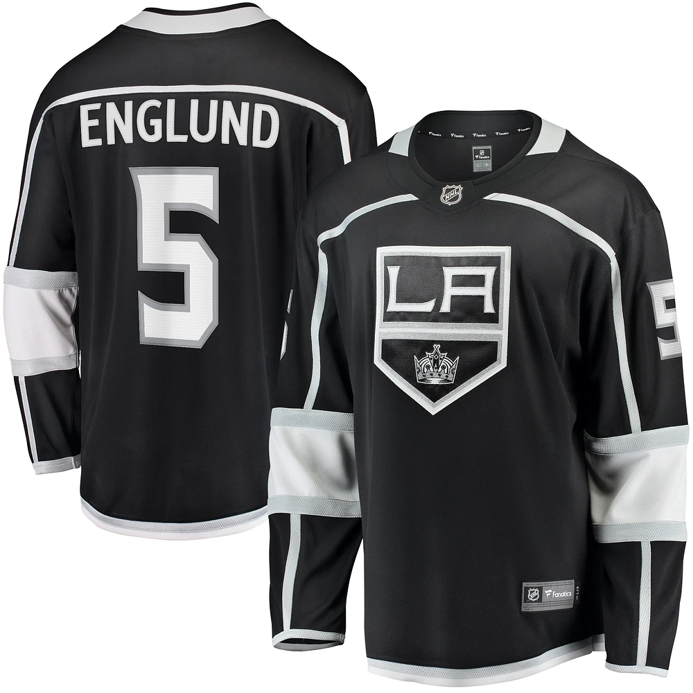 Fanatics pour hommes Andreas Englund noir Los Angeles Kings Home Premier Breakaway Player Maillot