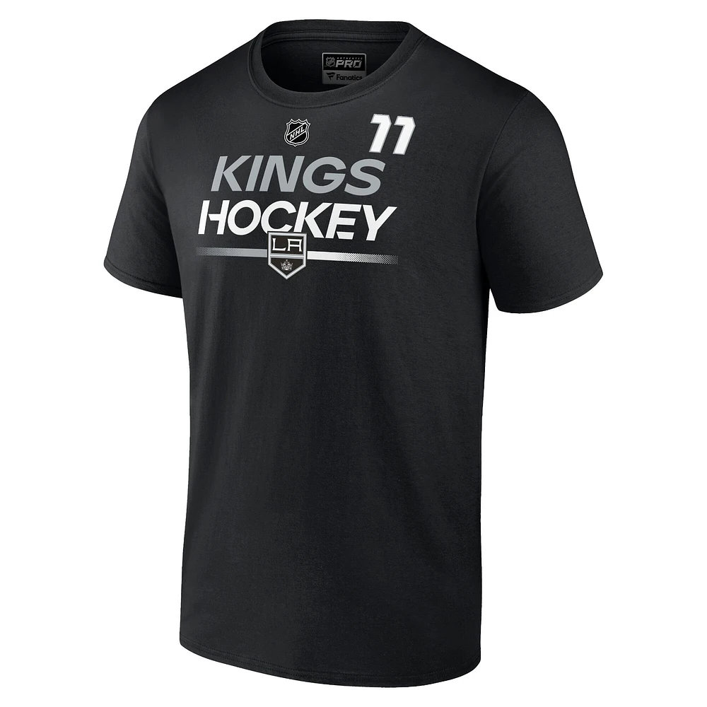 Men's Fanatics Anze Kopitar Black Los Angeles Kings Authentic Pro Prime Name & Number T-Shirt