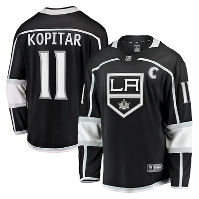 Maillot Breakaway à domicile Fanatics Anze Kopitar noir des Kings de Los Angeles pour hommes