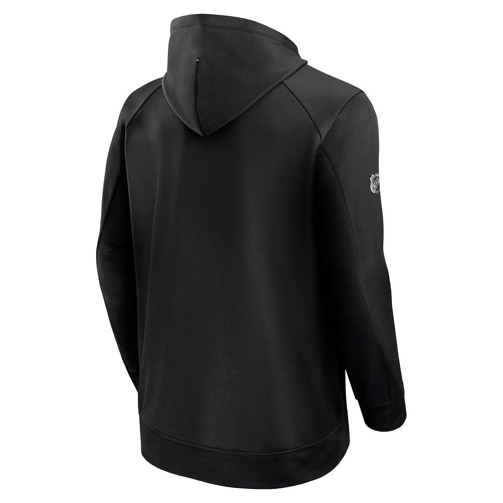Men's Fanatics  Black Los Angeles Kings Authentic Pro Rink Fleece Pullover Hoodie