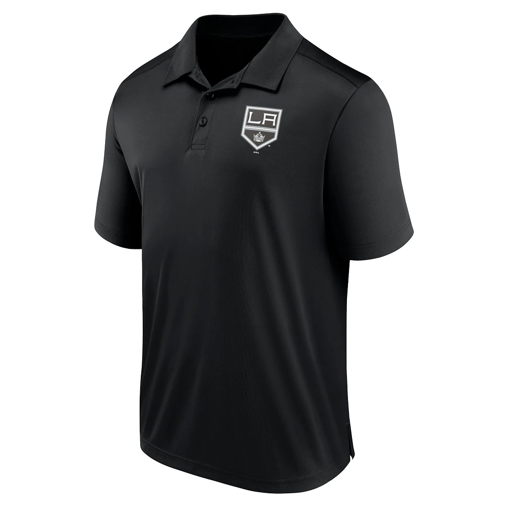 Men's Fanatics  Black Los Angeles Kings Left Side Block Polo