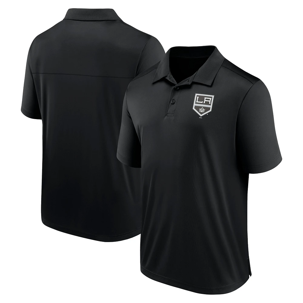 Men's Fanatics Black Los Angeles Kings Left Side Block Polo