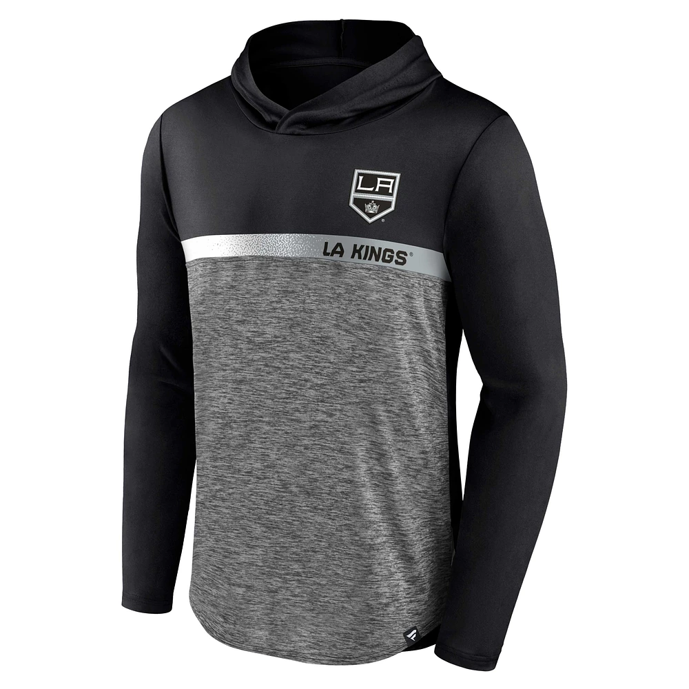 Men's Fanatics Black Los Angeles Kings Podium Defender Pullover Hoodie