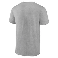 T-shirt avec nouveau logo principal des Kings de Los Angeles Fanatics gris chiné pour hommes