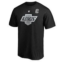 Men's Fanatics Luc Robitaille Black Los Angeles Kings Authentic Stack Retired Player Name & Number T-Shirt