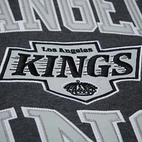 Men's Mitchell & Ness Charcoal Los Angeles Kings Playoff Win Fleece Pullover Sweatshirt
