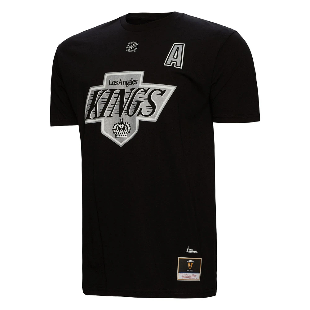 Men's Mitchell & Ness Luc Robitaille Black Los Angeles Kings  Name Number T-Shirt