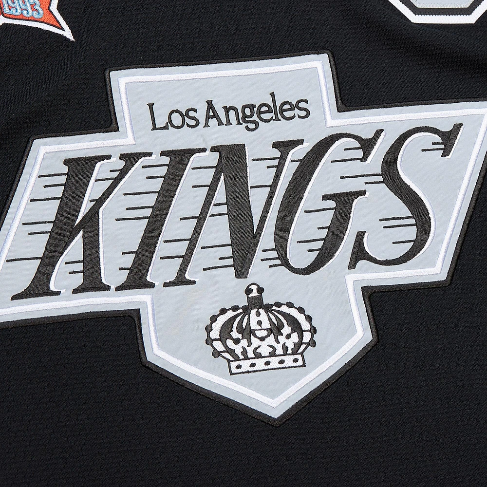 Men's Mitchell & Ness Wayne Gretzky Black Los Angeles Kings Big Tall 1992/93 Blue Line 2.0 Jersey