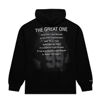 Men's Mitchell & Ness Wayne Gretzky Black Los Angeles Kings Premium Name Number Fleece Pullover Sweatshirt