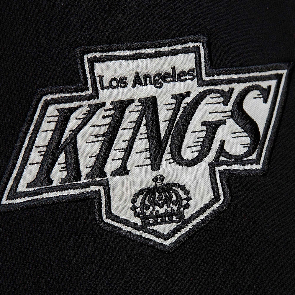 Men's Mitchell & Ness Wayne Gretzky Black Los Angeles Kings Premium Name Number Fleece Pullover Sweatshirt