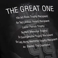 Men's Mitchell & Ness Wayne Gretzky Black Los Angeles Kings Premium Name Number Fleece Pullover Sweatshirt