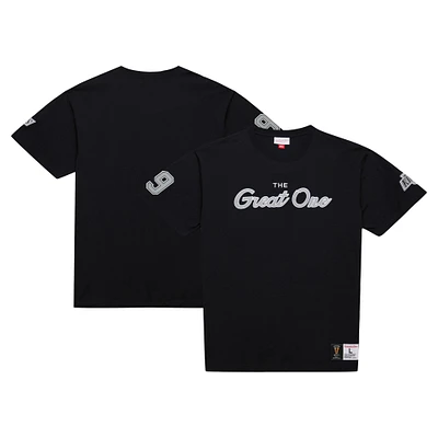 T-shirt noir avec logo vintage surnom premium des Kings de Los Angeles Mitchell & Ness Wayne Gretzky pour hommes