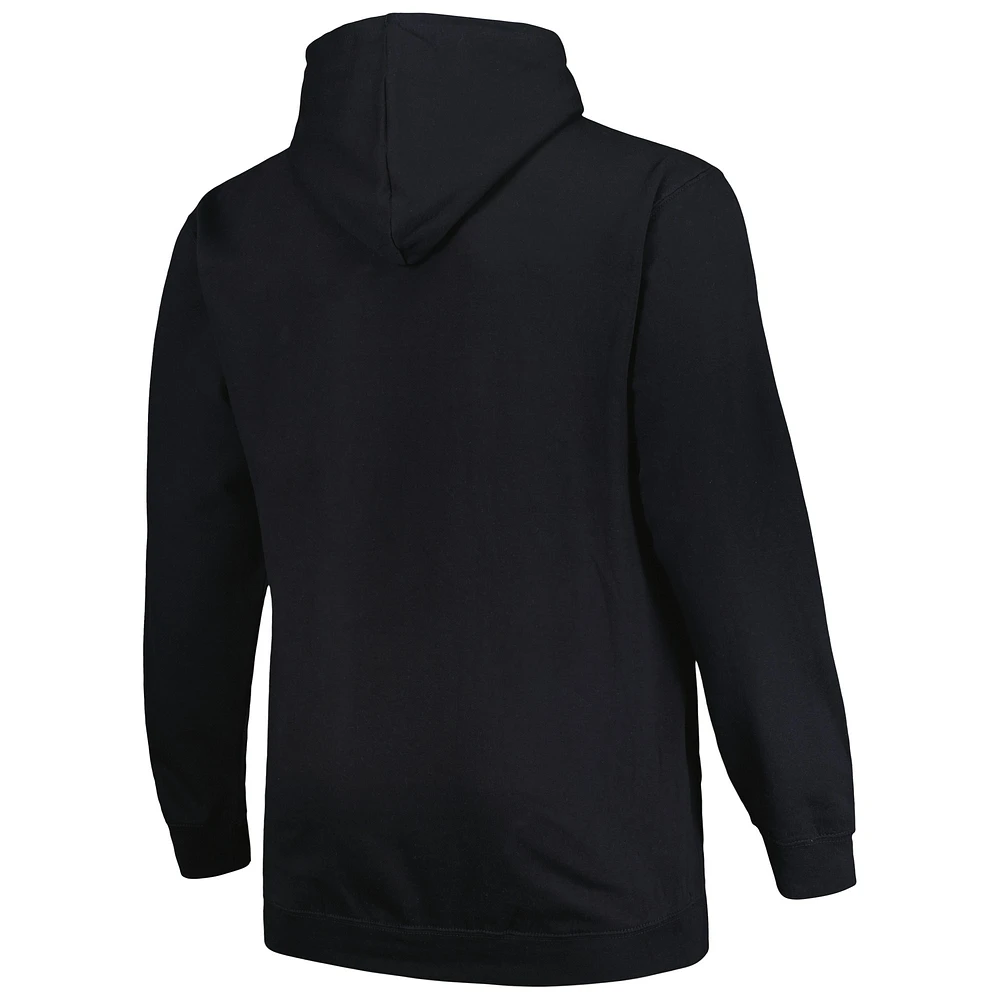 Men's Profile Black Los Angeles Kings Big & Tall Arch Over Logo Pullover Hoodie