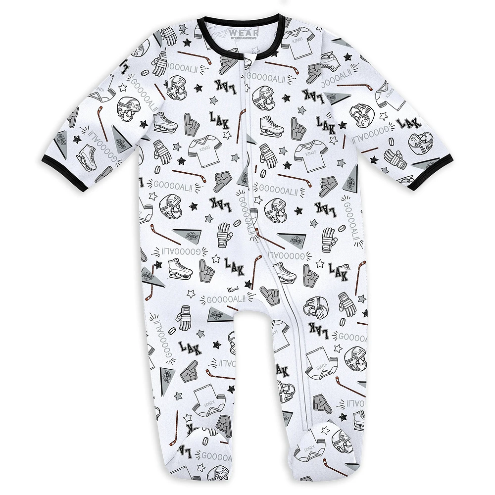 Newborn & Infant WEAR by Erin Andrews Los Angeles Kings Sleep and Play Sleeper Set with Bib