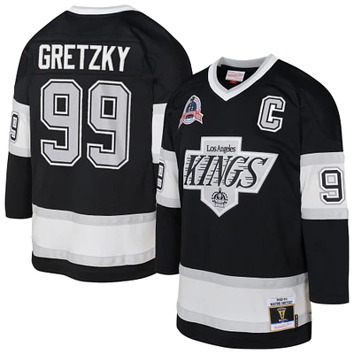 Maillot de joueur Mitchell & Ness Wayne Gretzky Black Los Angeles Kings 1992/93 Blue Line 2.0