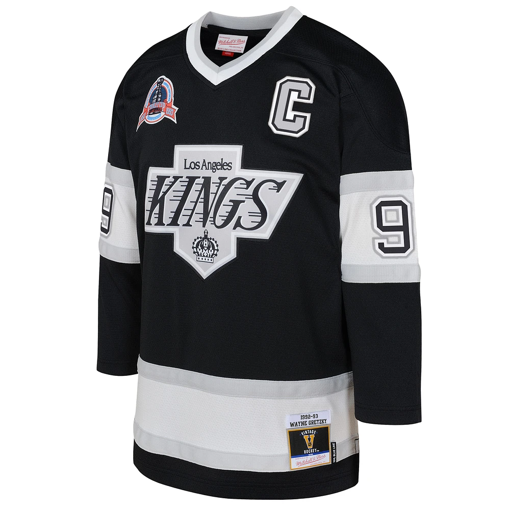 Toddler Mitchell & Ness Wayne Gretzky Black Los Angeles Kings 1992/93 Blue Line 2.0 Player Jersey