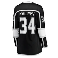 Women's Fanatics Arthur Kaliyev Black Los Angeles Kings Home Breakaway Player Jersey