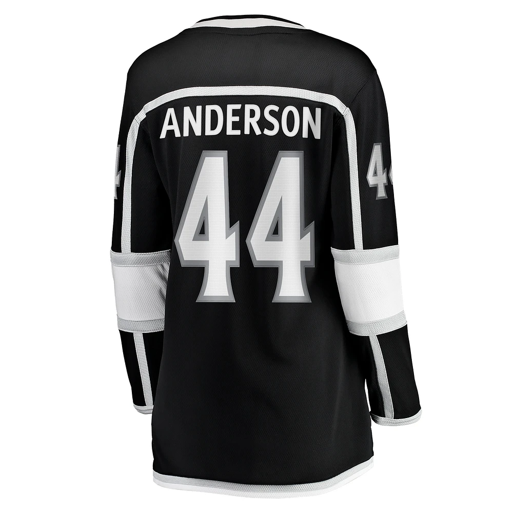 Women's Fanatics Mikey Anderson Black Los Angeles Kings Home Breakaway Player Jersey