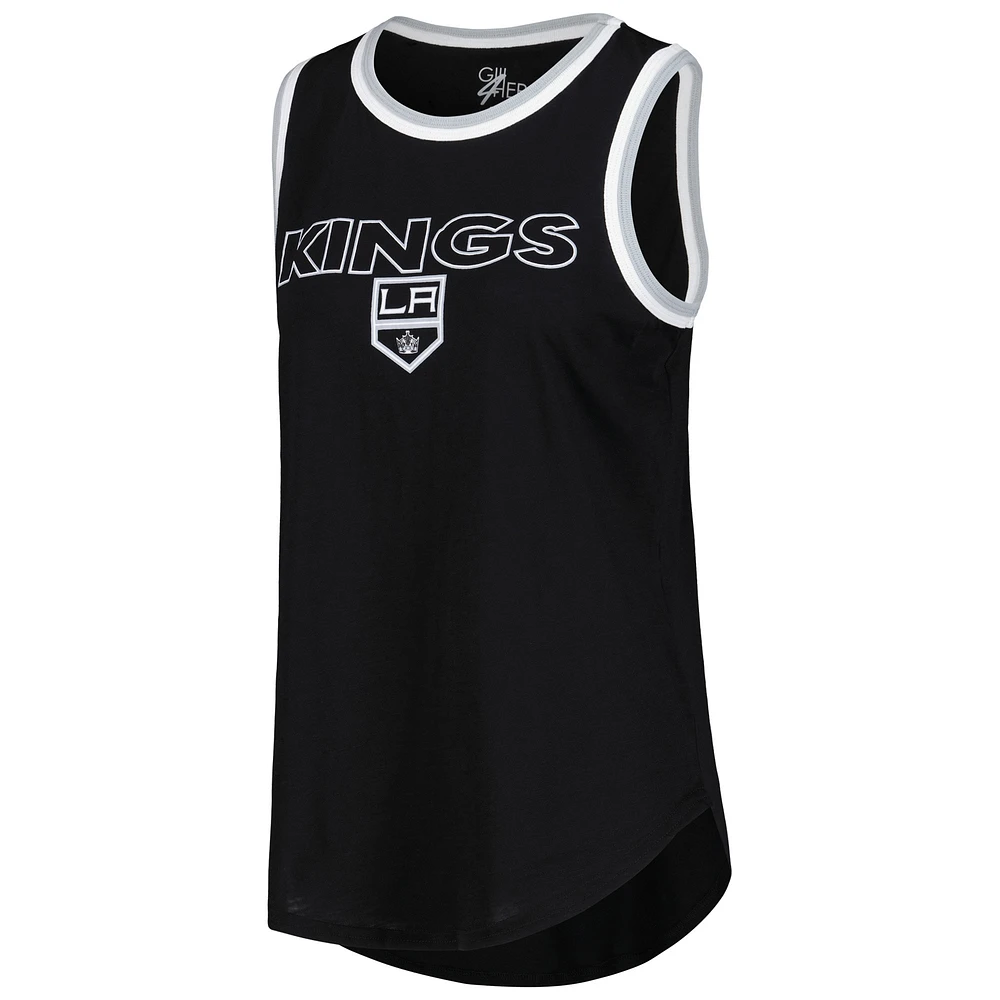 Women's G-III 4Her by Carl Banks Black Los Angeles Kings Strategy Tank Top