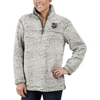 Women's G-III 4Her by Carl Banks Gray Los Angeles Kings Sherpa Quarter-Zip Pullover Jacket