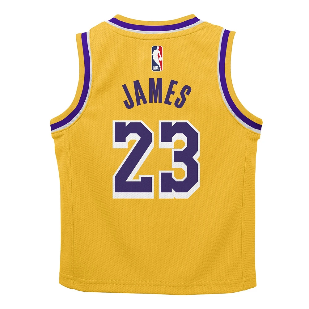 Maillot Nike LeBron James Gold Los Angeles Lakers Swingman Player pour bébé - Icon Edition