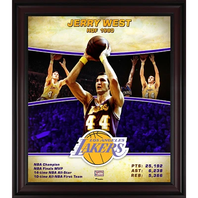 Jerry West Los Angeles Lakers Framed 15" x 17" Hardwood Classics Player Collage