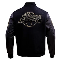 Men's Pro Standard  Black Los Angeles Lakers Full-Zip Varsity Jacket