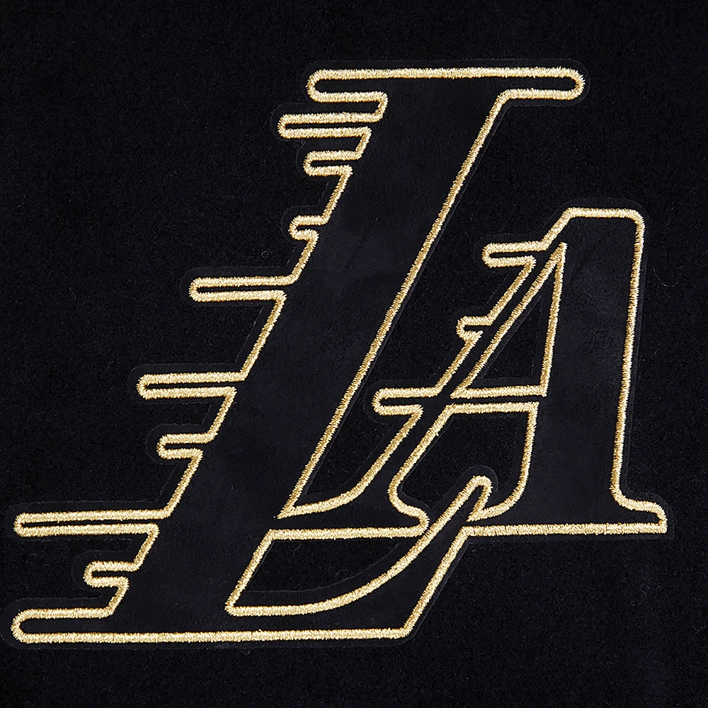 Men's Pro Standard  Black Los Angeles Lakers Full-Zip Varsity Jacket