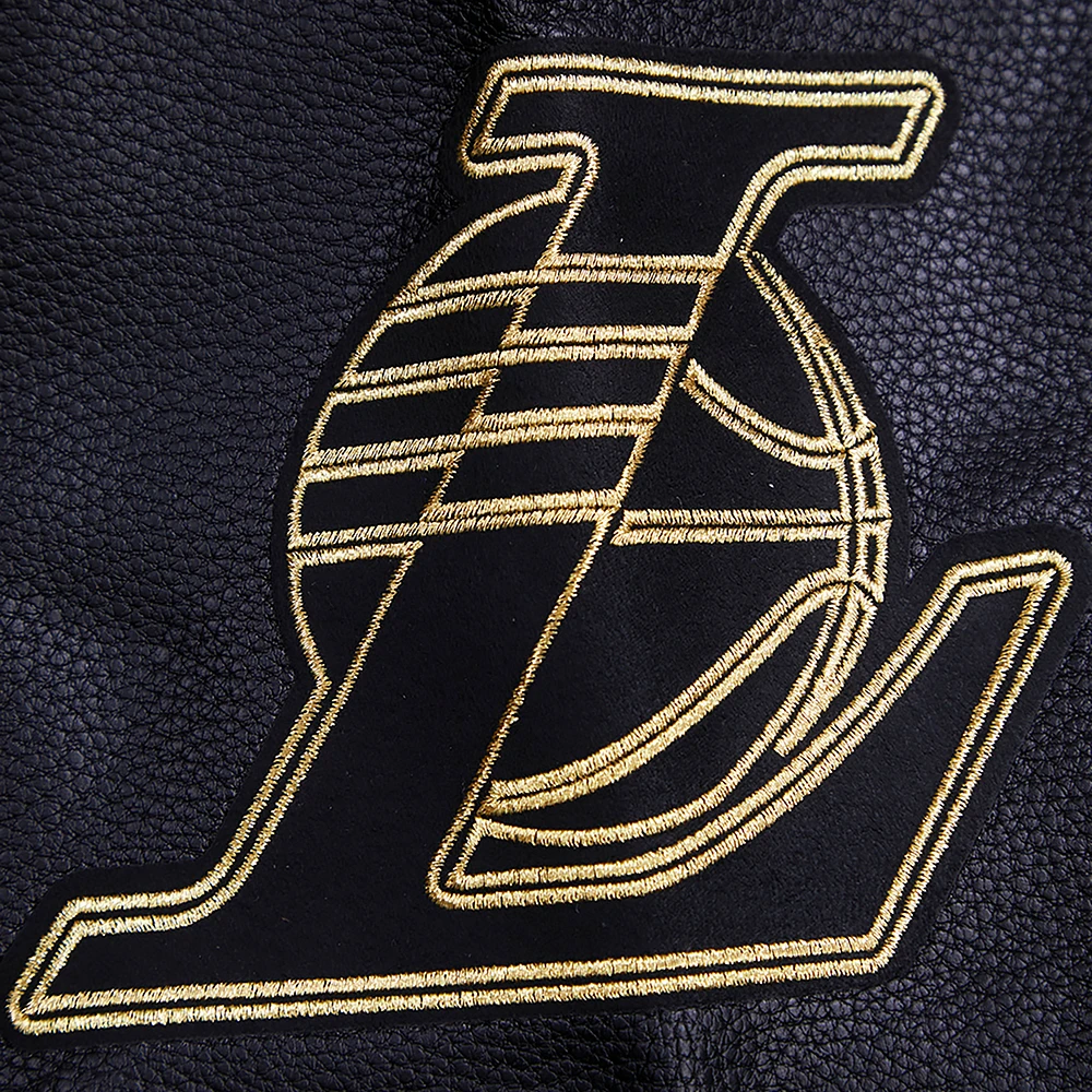 Men's Pro Standard  Black Los Angeles Lakers Full-Zip Varsity Jacket