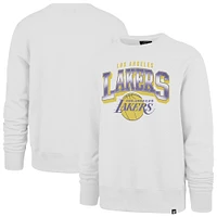 Men's '47 Cream Los Angeles Lakers Big & Tall Spotlight Headline Pullover Sweatshirt