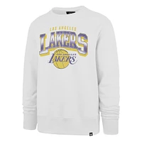 Men's '47 White Los Angeles Lakers Spotlight Headline Pullover Sweatshirt