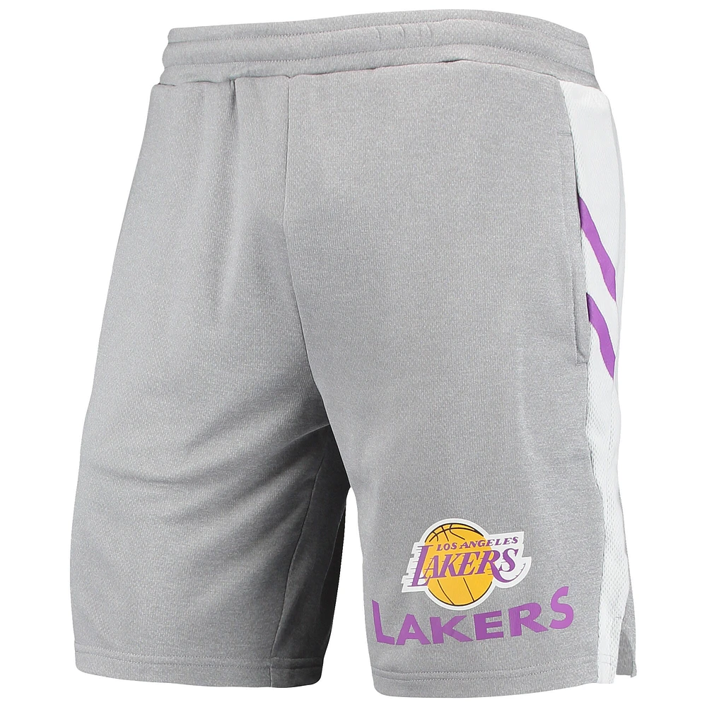 Men's Concepts Sport Gray Los Angeles Lakers Stature Shorts