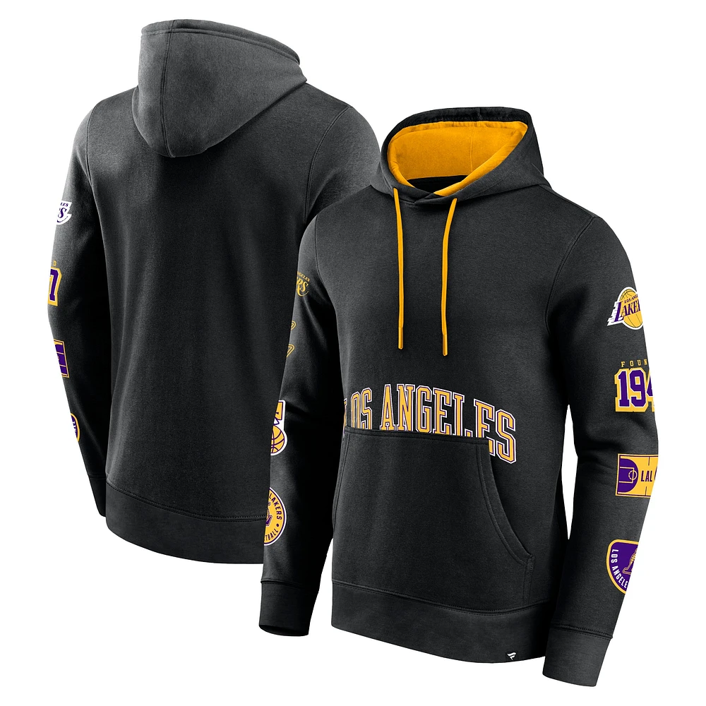 Men's Fanatics Black Los Angeles Lakers Home Court Pullover Hoodie
