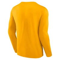Men's Fanatics Gold Los Angeles Lakers Baseline Long Sleeve T-Shirt