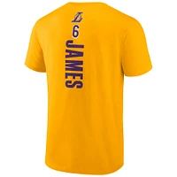 Men's Fanatics LeBron James Gold Los Angeles Lakers Playmaker Name & Number T-Shirt