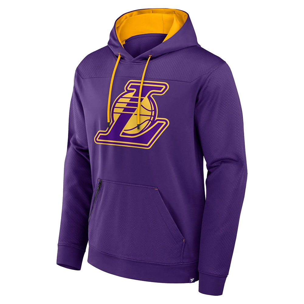 Men's Fanatics  Purple Los Angeles Lakers Reserve Defender Pullover Hoodie