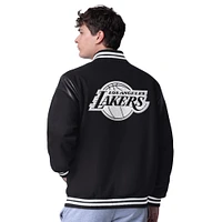 Veste universitaire à boutons-pression G-III Sports by Carl Banks pour homme Los Angeles Lakers Clutch Hitter noire