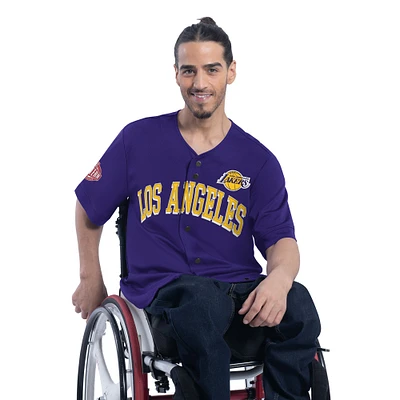 Maillot de baseball tendance G-III Sports by Carl Banks pour homme des Los Angeles Lakers, violet, adaptatif, Star Player