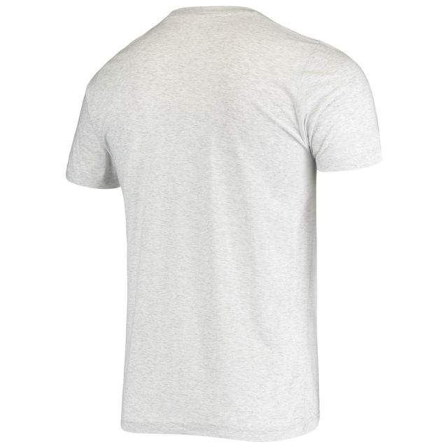 Hommage LeBron James Heathered Ash Los Angeles Lakers Caricature T-shirt triple mélange pour homme